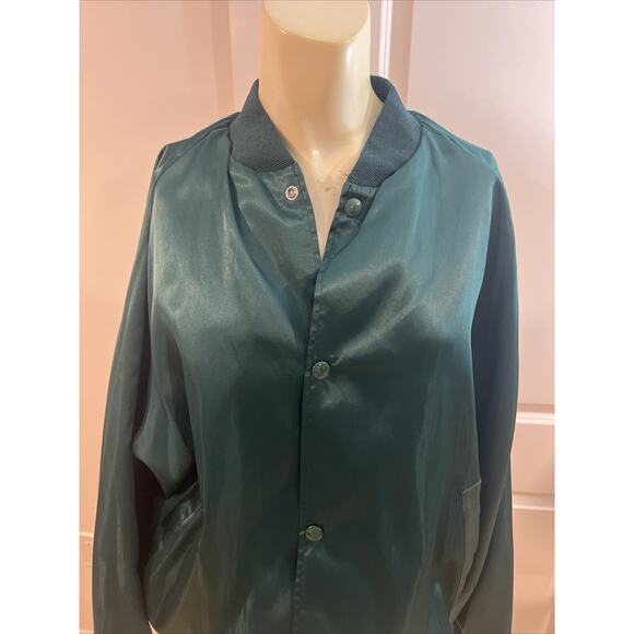 Vintage West Ark Mens Green Bomber jacket Print Wonderland Camp Jacket Sz Large - Picture 2 of 7